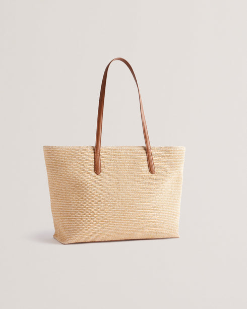 EDANES-Bags-Raffia Zip Top Tote Bag- Ted Baker Romania